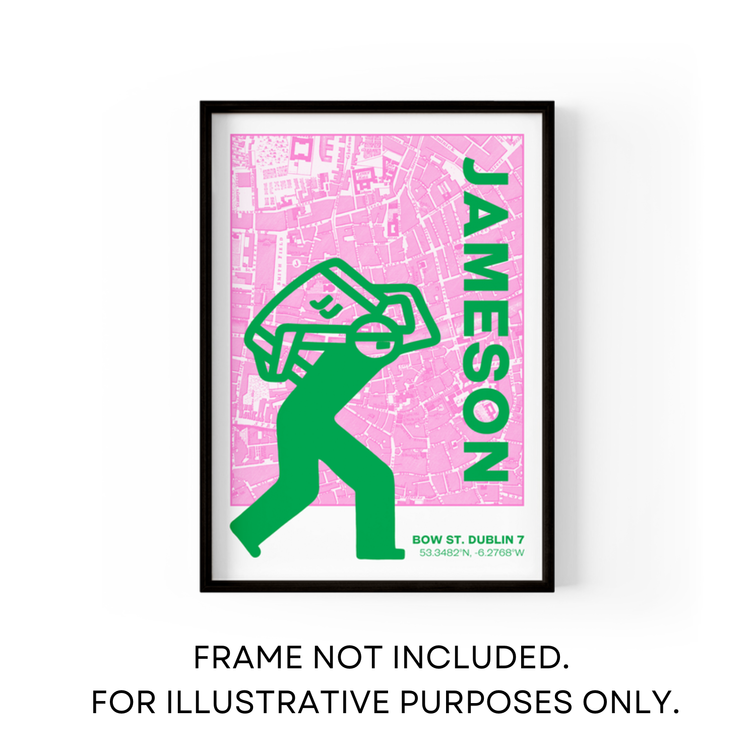 Jameson x JANDO A3 Smithfield Print - Pink & Green