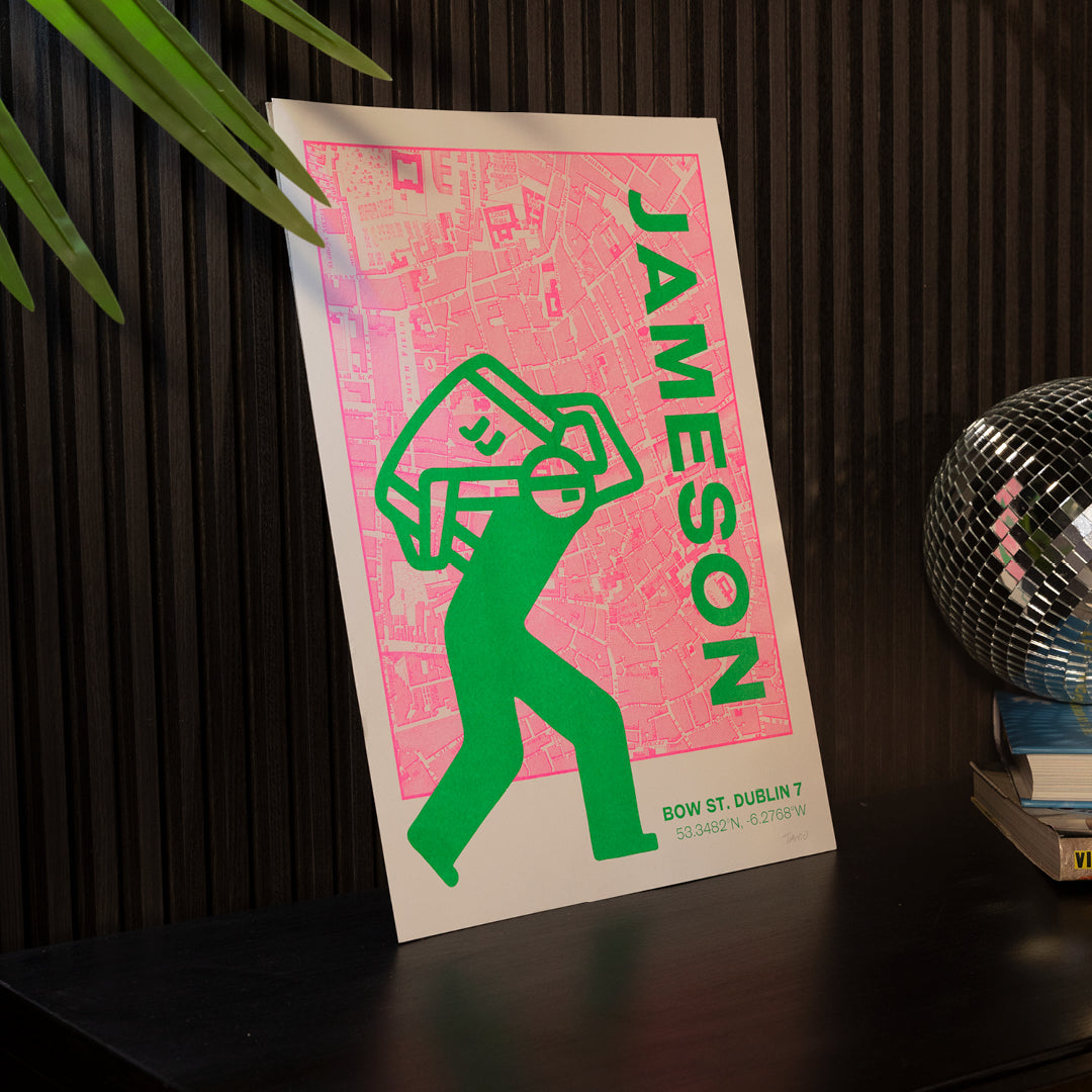 Jameson x JANDO A3 Smithfield Print - Pink & Green