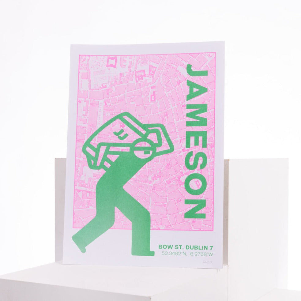Jameson x JANDO A3 Smithfield Print - Pink & Green