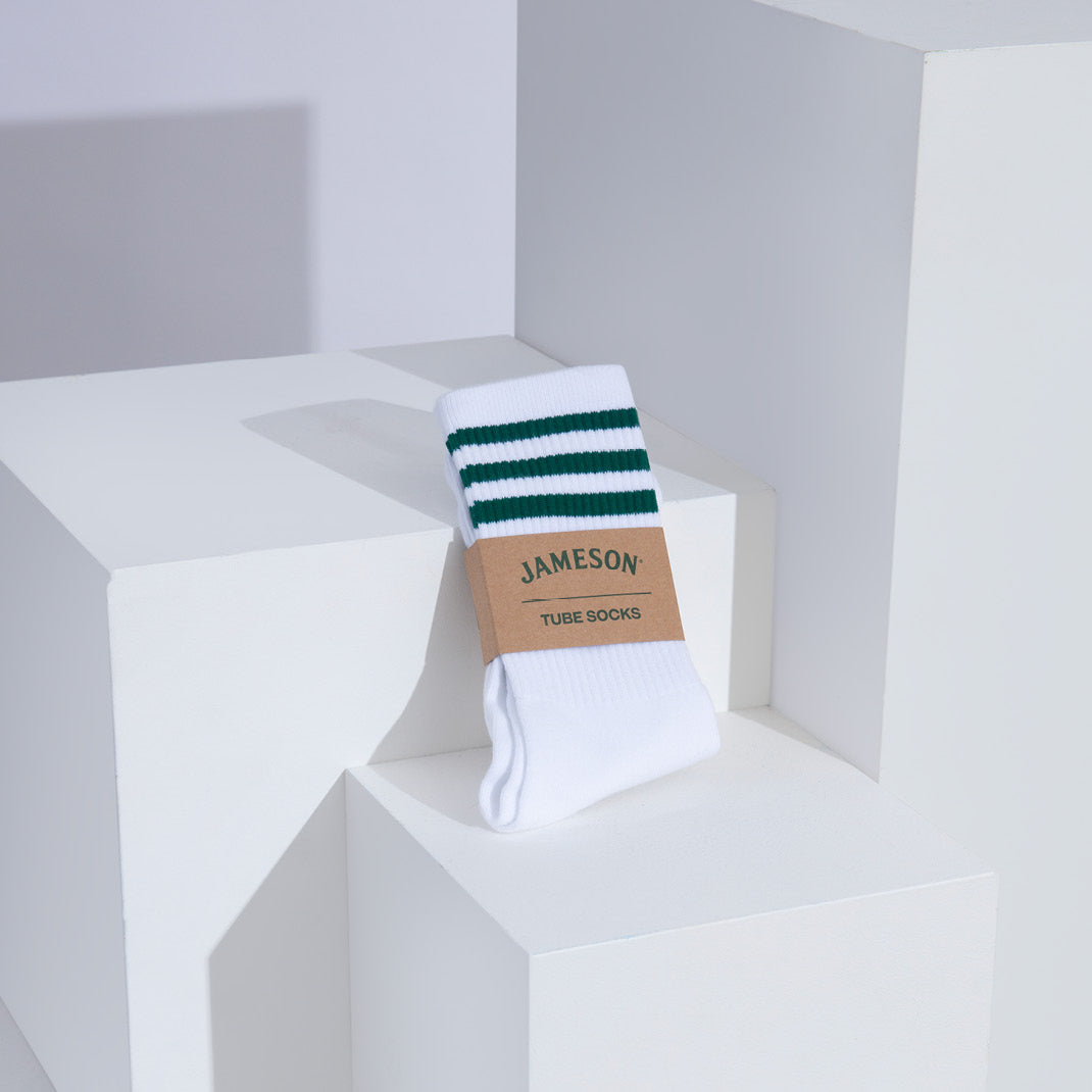 Jameson White Tube Socks