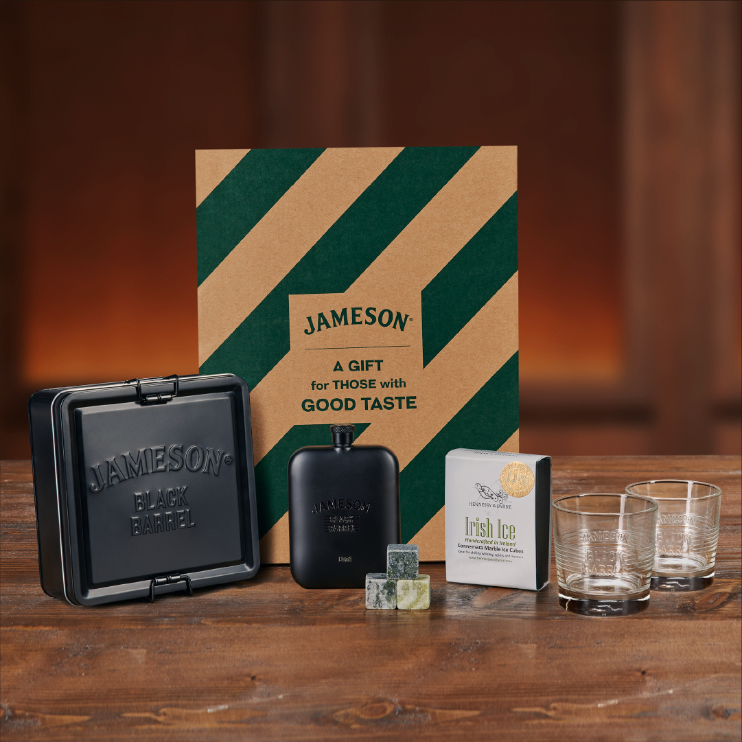 Jameson Black Barrel Irish Whiskey Gift Set (750ml) 